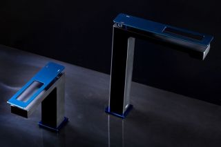 Смеситель для раковины Boheme Q чёрный/синий 141-BUW